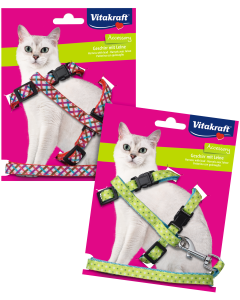 Katzengeschirr mit Leine, 27-46 cm, L