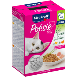 Produkt-Bild zu Poésie® Petit Multipack mit Pute und Huhn + Katzengras